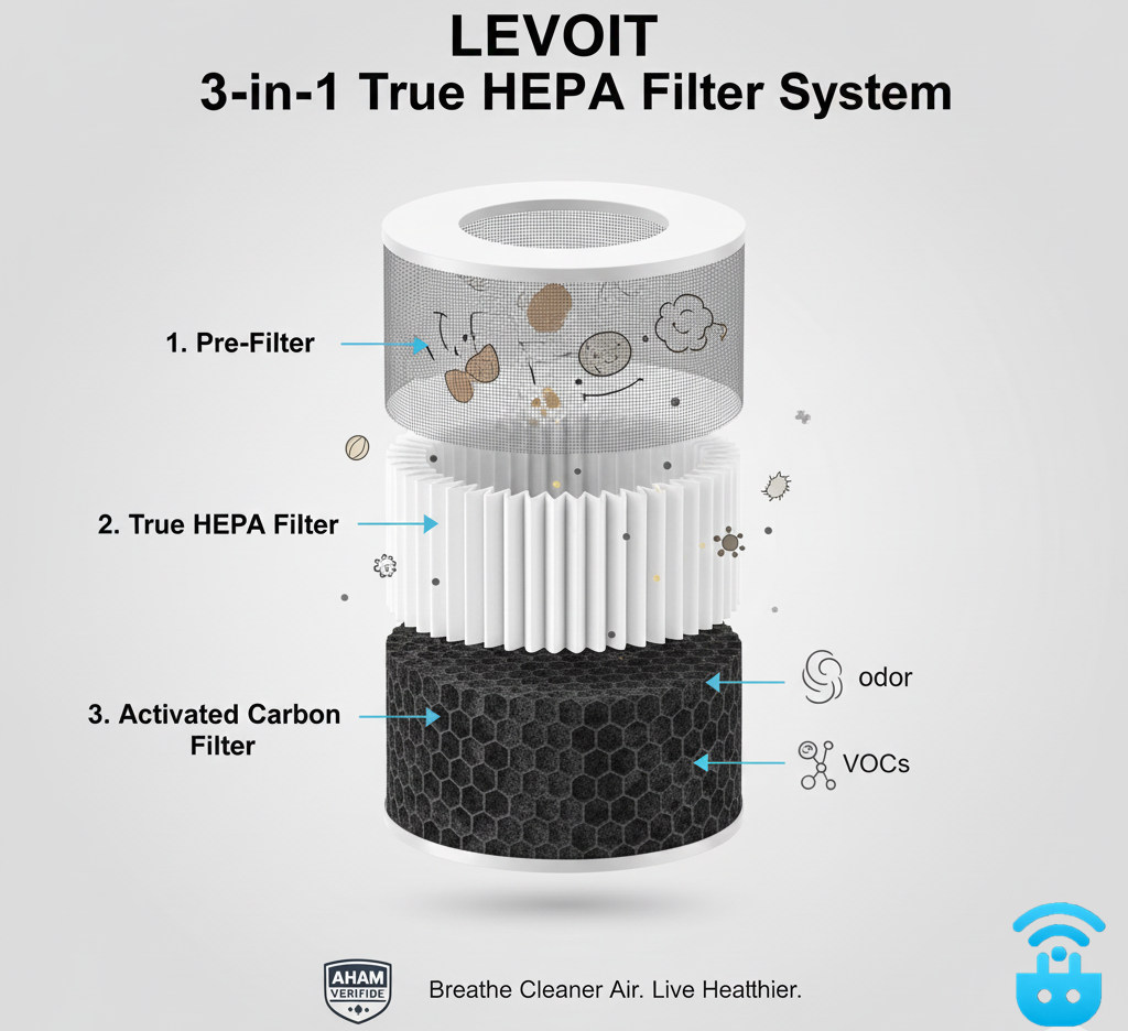 Levit 3-in-1 HEPA filter system