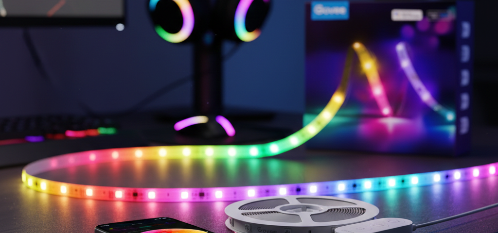 Govee Smart Light Bulbs,Works with Alexa and Google Assistant, 16 Million Colors RGBWW, WiFi & Bluetooth LED Light Bulbs, Music Sync, A19, 800 Lumens, 1 Pack