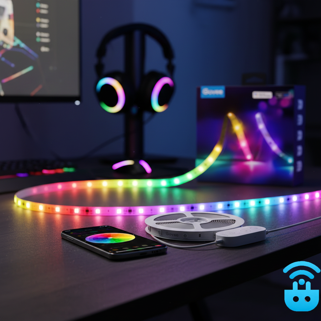 Govee Smart Light Bulbs,Works with Alexa and Google Assistant, 16 Million Colors RGBWW, WiFi & Bluetooth LED Light Bulbs, Music Sync, A19, 800 Lumens, 1 Pack