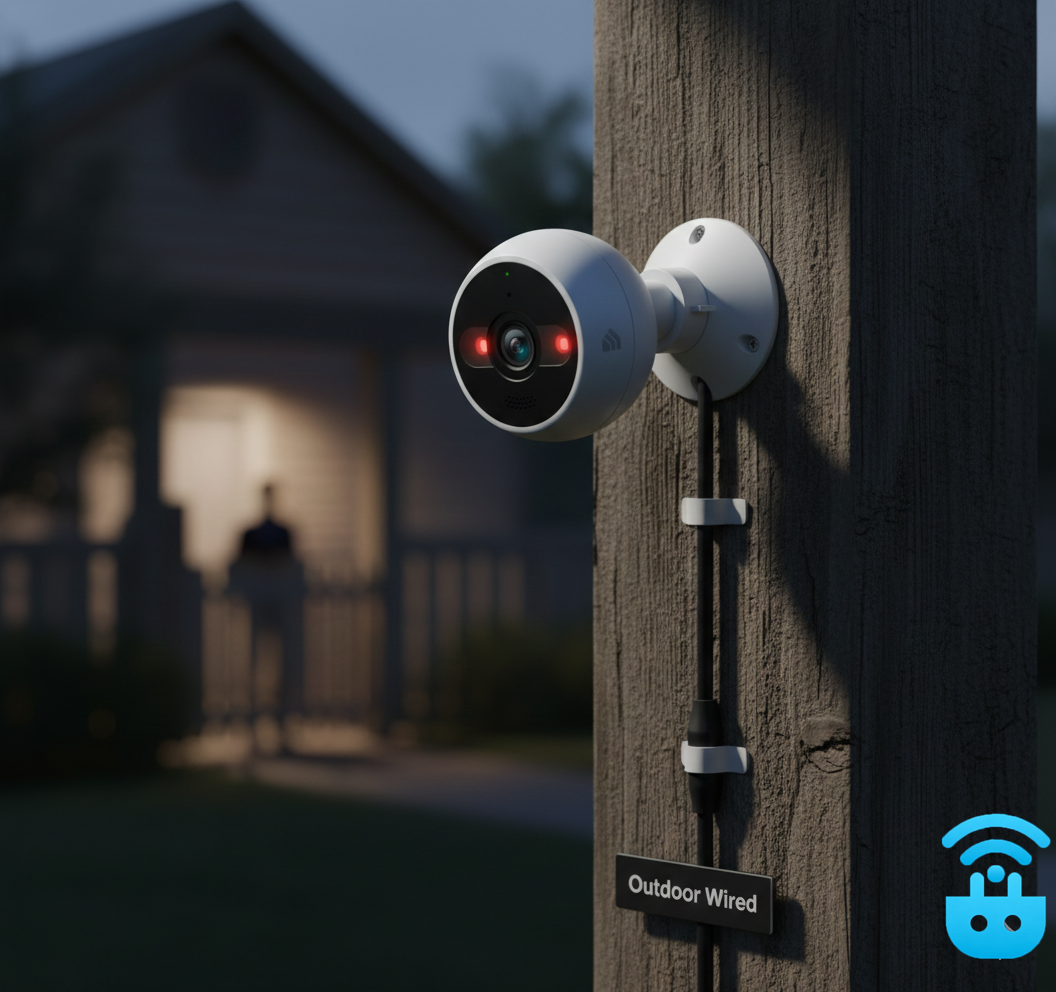 QHD Security Camera Outdoor Wired